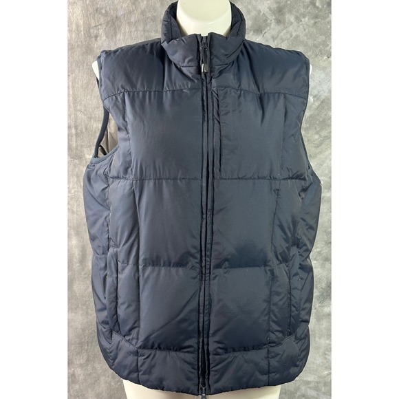 Eddie Bauer Dark Blue Classic Down Vest sz L Tall (15933)